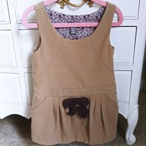 Zara dress toddler girls‎ tan/purple bow casual